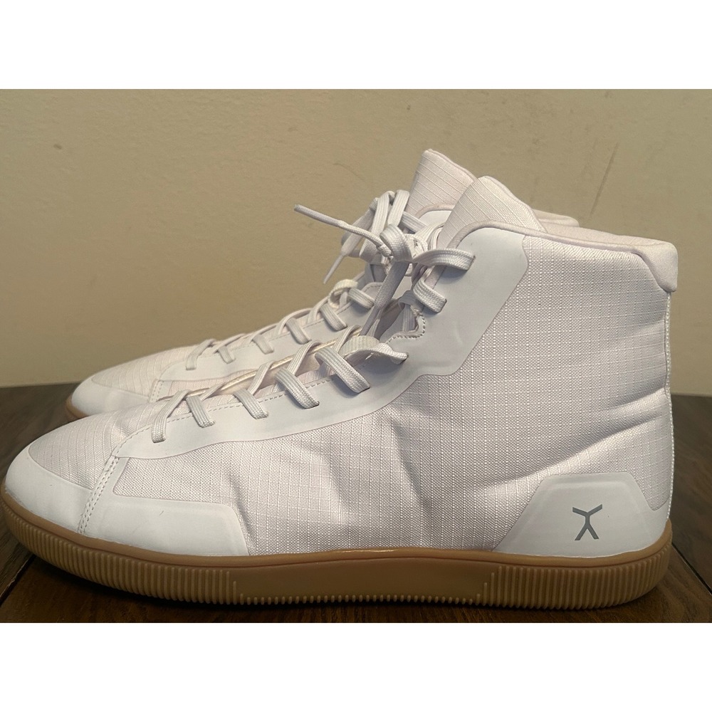 Flux Adapt High Top Trainer Breathable AdaptKnit White Gum Shoes Unisex M 12 W13
